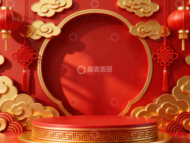 高清大图下载【趣麦麦图】新年元旦春节背景_普屏669