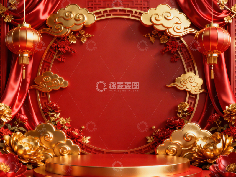 高清大图下载【趣麦麦图】 新年元旦春节背景_普屏677