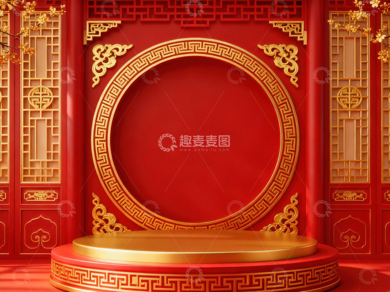 高清大图下载【趣麦麦图】 新年元旦春节背景_普屏676