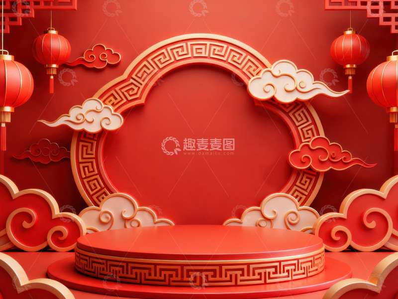 高清大图下载【趣麦麦图】 新年元旦春节背景_普屏688