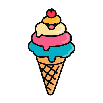 卡通冰淇淋图案设计元素