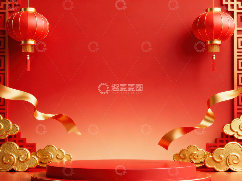 高清大图下载【趣麦麦图】 新年元旦春节背景_普屏675