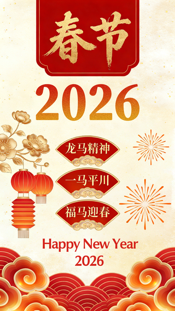 2026春节祝福海报设计素材