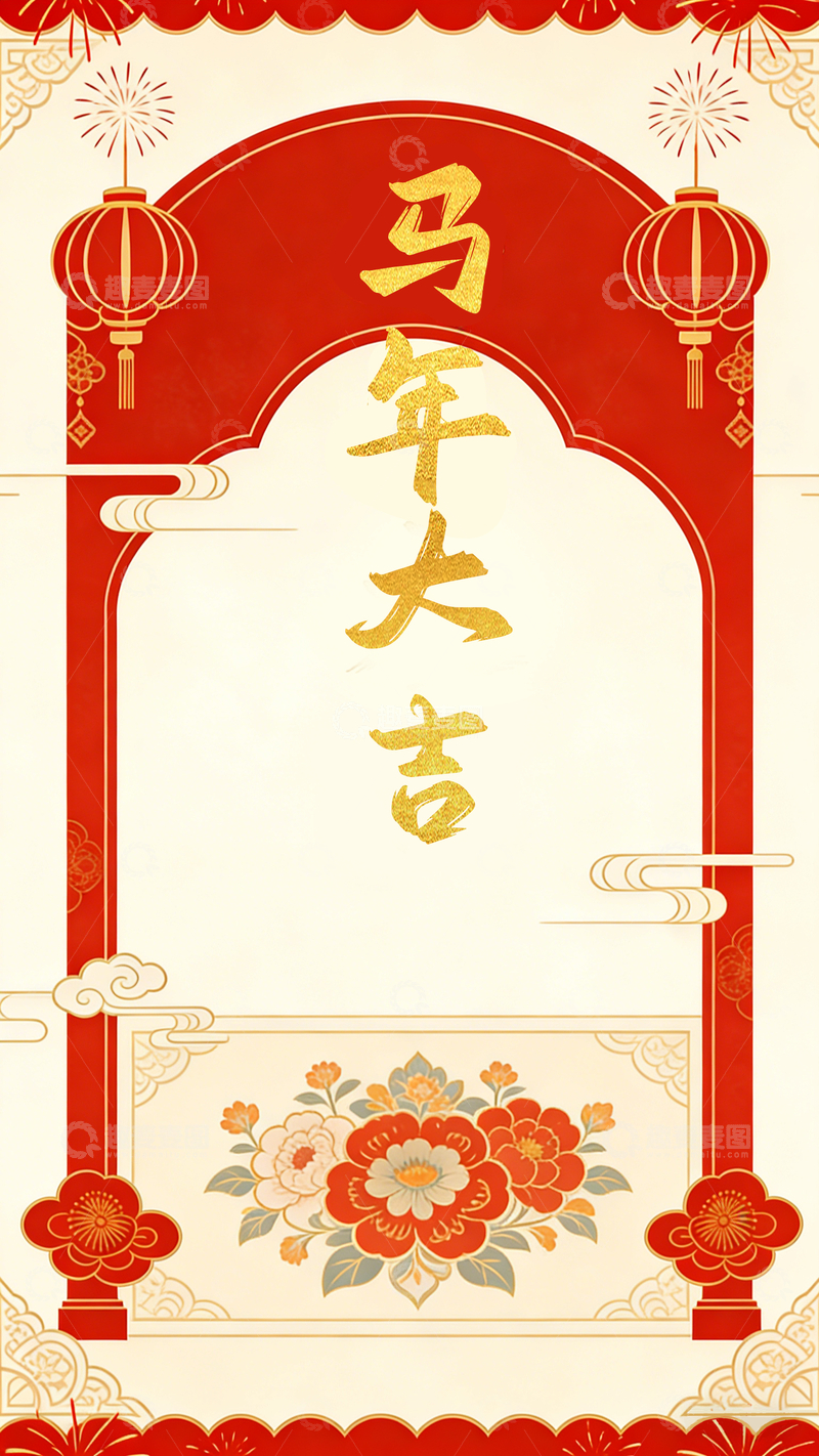 源文件下载【趣麦麦图】马年大吉喜庆海报设计1