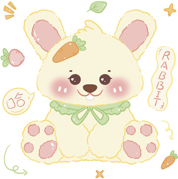 可爱小兔子图案