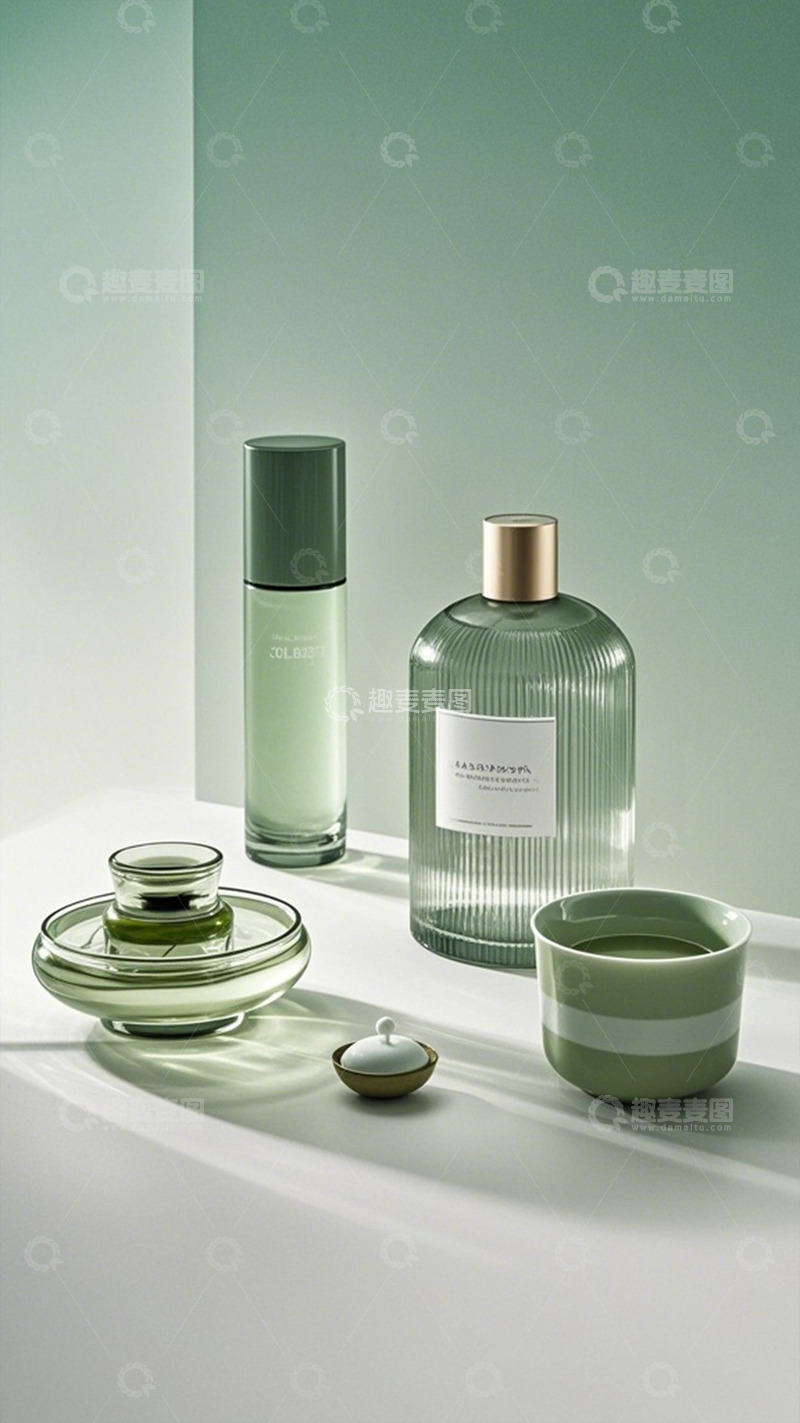 高清大图下载【趣麦麦图】简约清新化妆品静物摄影
