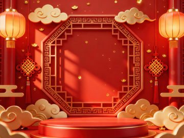 新年元旦春节背景_普屏691