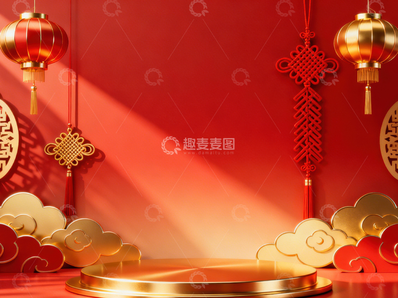 高清大图下载【趣麦麦图】新年元旦春节背景_普屏709