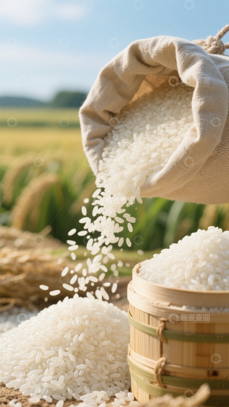 高清大图下载【趣麦麦图】田园大米丰收美景摄影