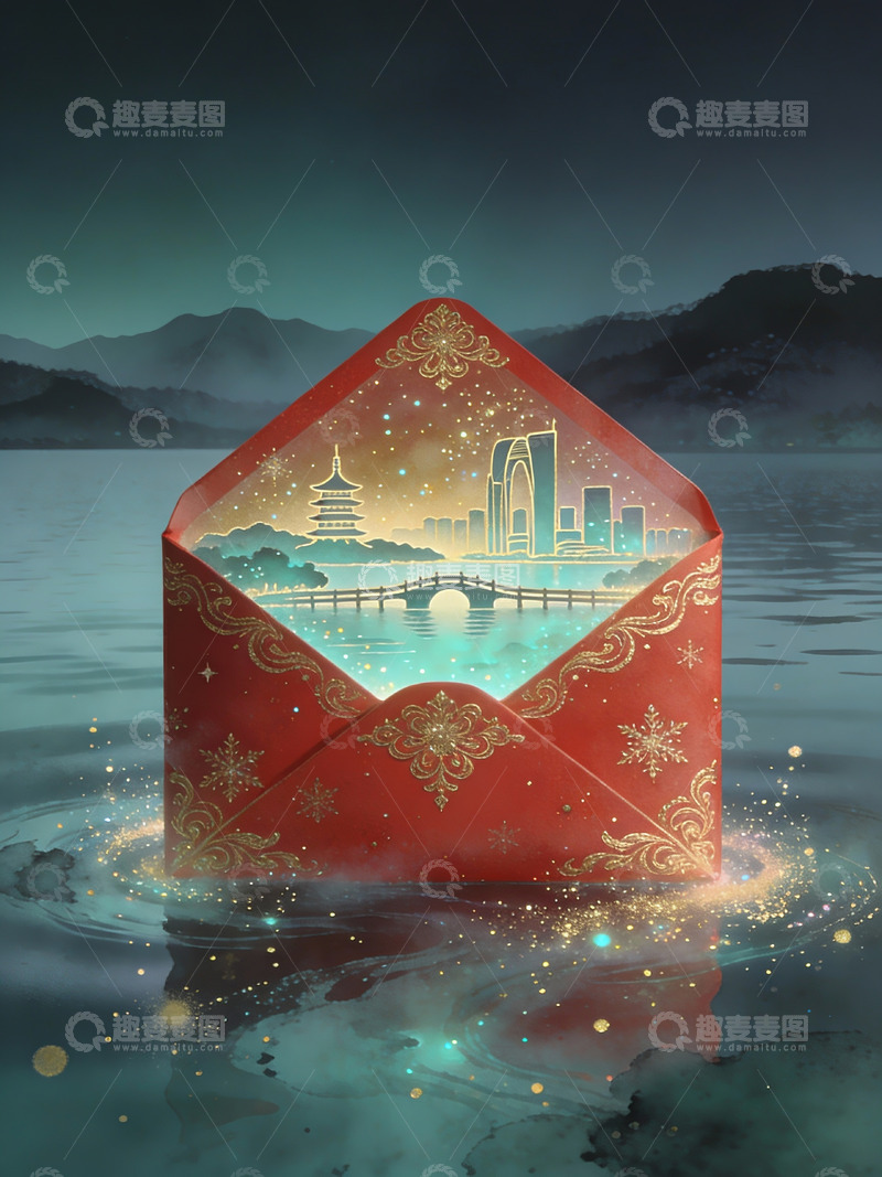 高清大图下载【趣麦麦图】红笺启处，湖光载一城星梦3