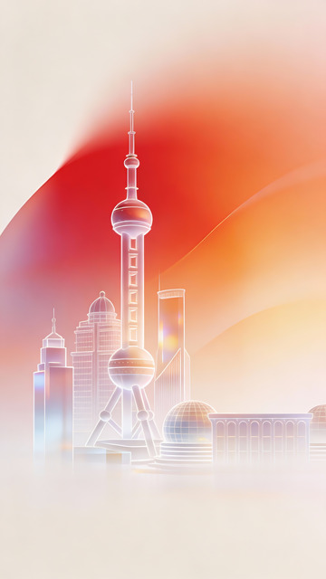 幻彩线稿里的上海地标1