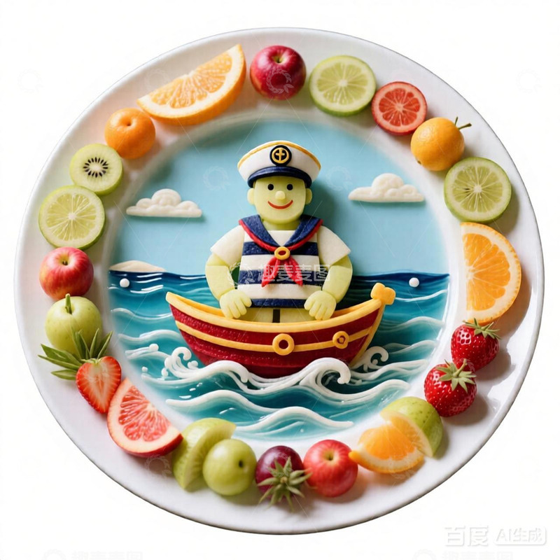 高清大图下载【趣麦麦图】可爱卡通水果拼盘