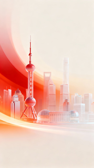 幻彩线稿里的上海地标2