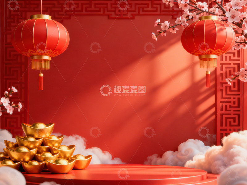 高清大图下载【趣麦麦图】 新年元旦春节背景_普屏736