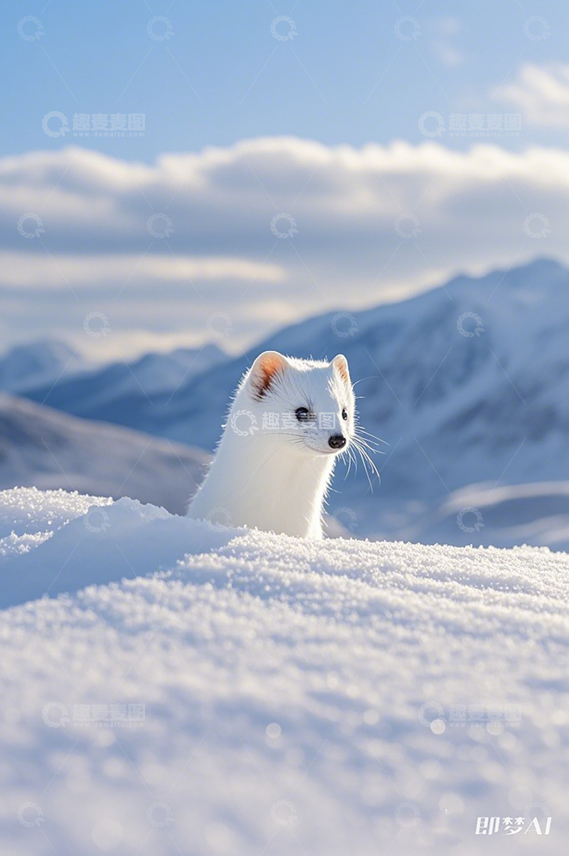 高清大图下载【趣麦麦图】雪中小兽自然风光摄影