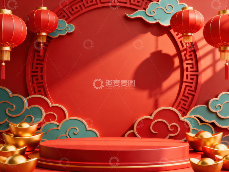 高清大图下载【趣麦麦图】 新年元旦春节背景_普屏749