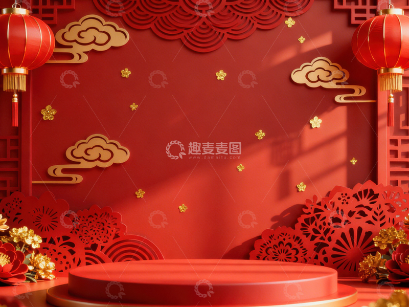 高清大图下载【趣麦麦图】 新年元旦春节背景_普屏754