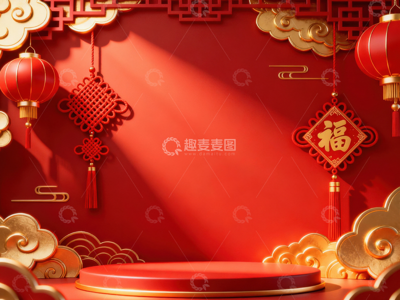 高清大图下载【趣麦麦图】新年元旦春节背景_普屏798