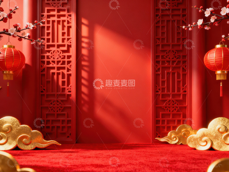 高清大图下载【趣麦麦图】新年元旦春节背景_普屏820