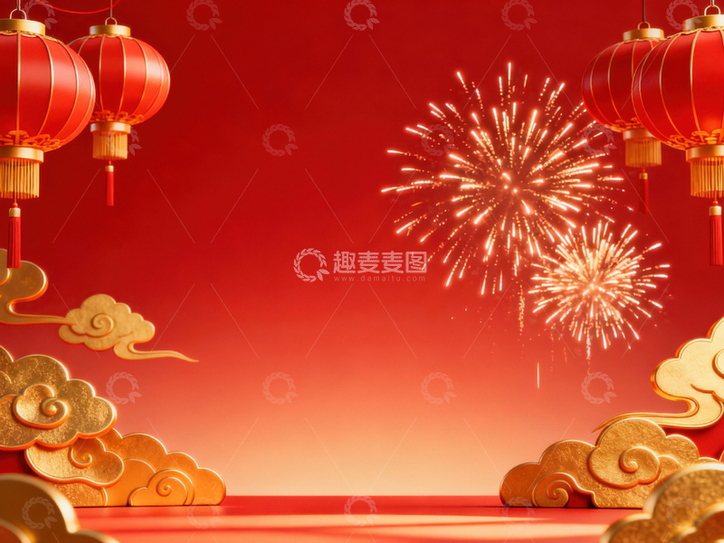 高清大图下载【趣麦麦图】新年元旦春节背景_普屏775