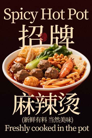 麻辣烫美食小吃海报