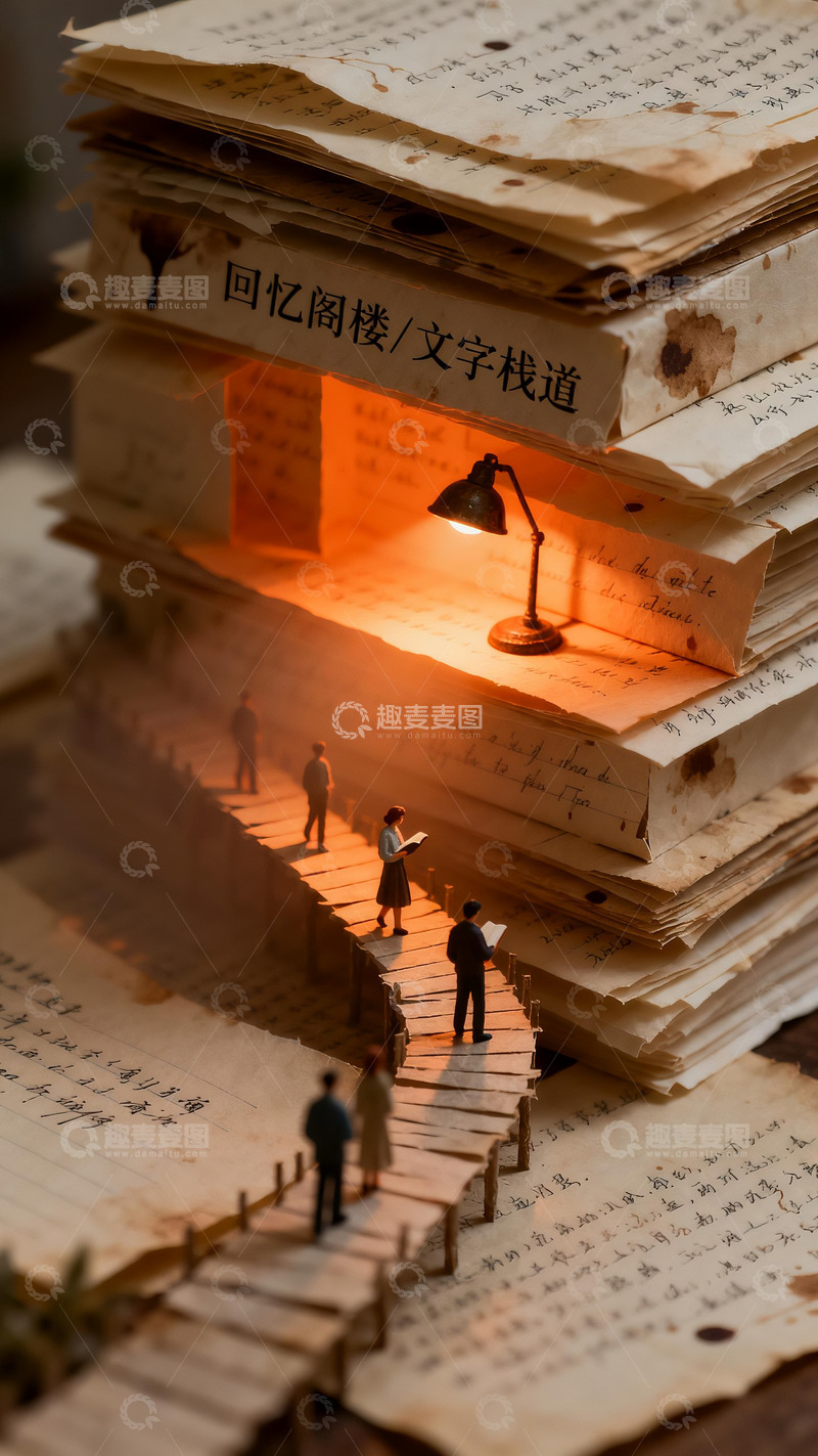 高清大图下载【趣麦麦图】纸页叠筑的回忆回廊2