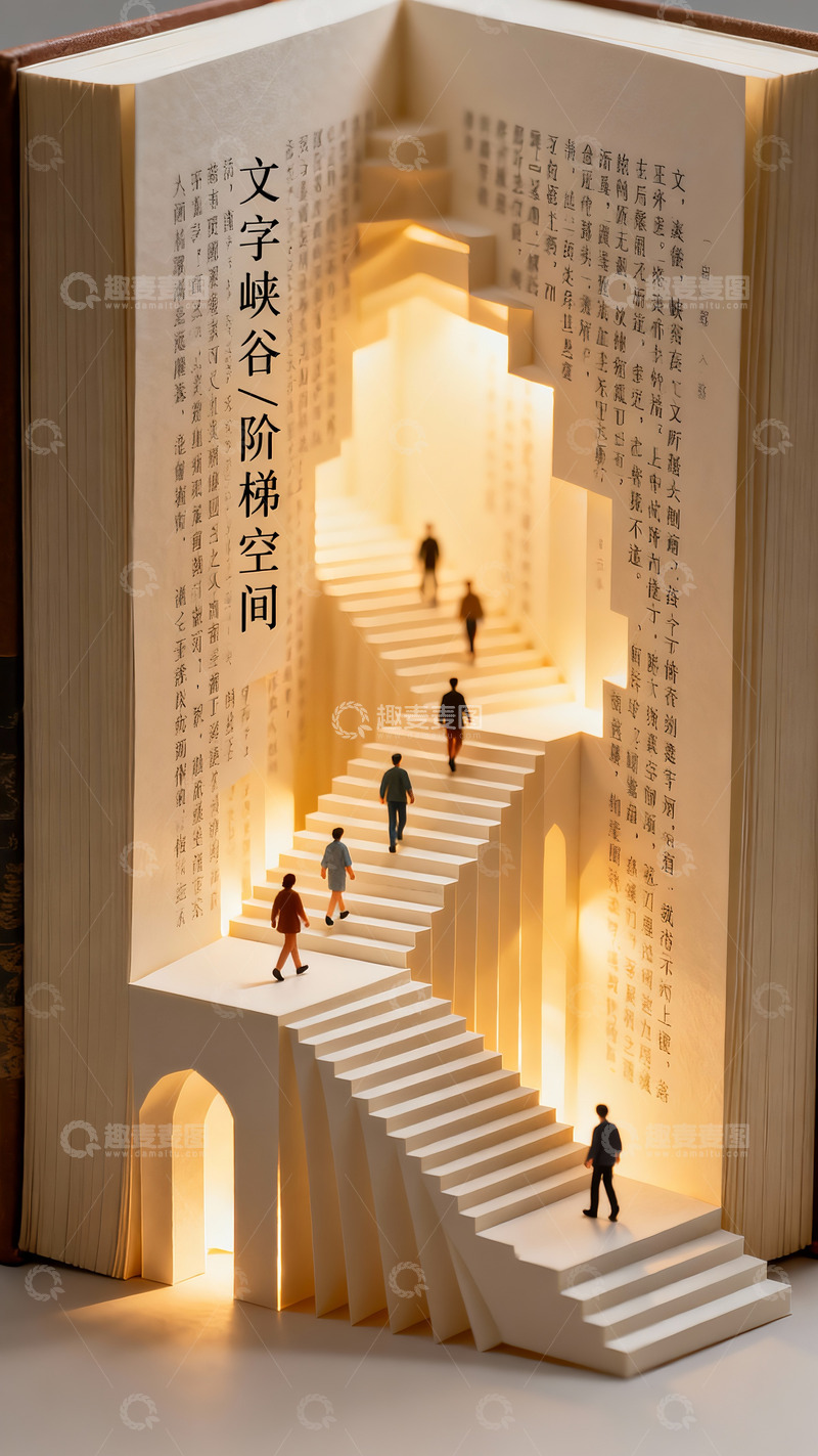 高清大图下载【趣麦麦图】纸间筑境：微缩工造与文字峡谷3