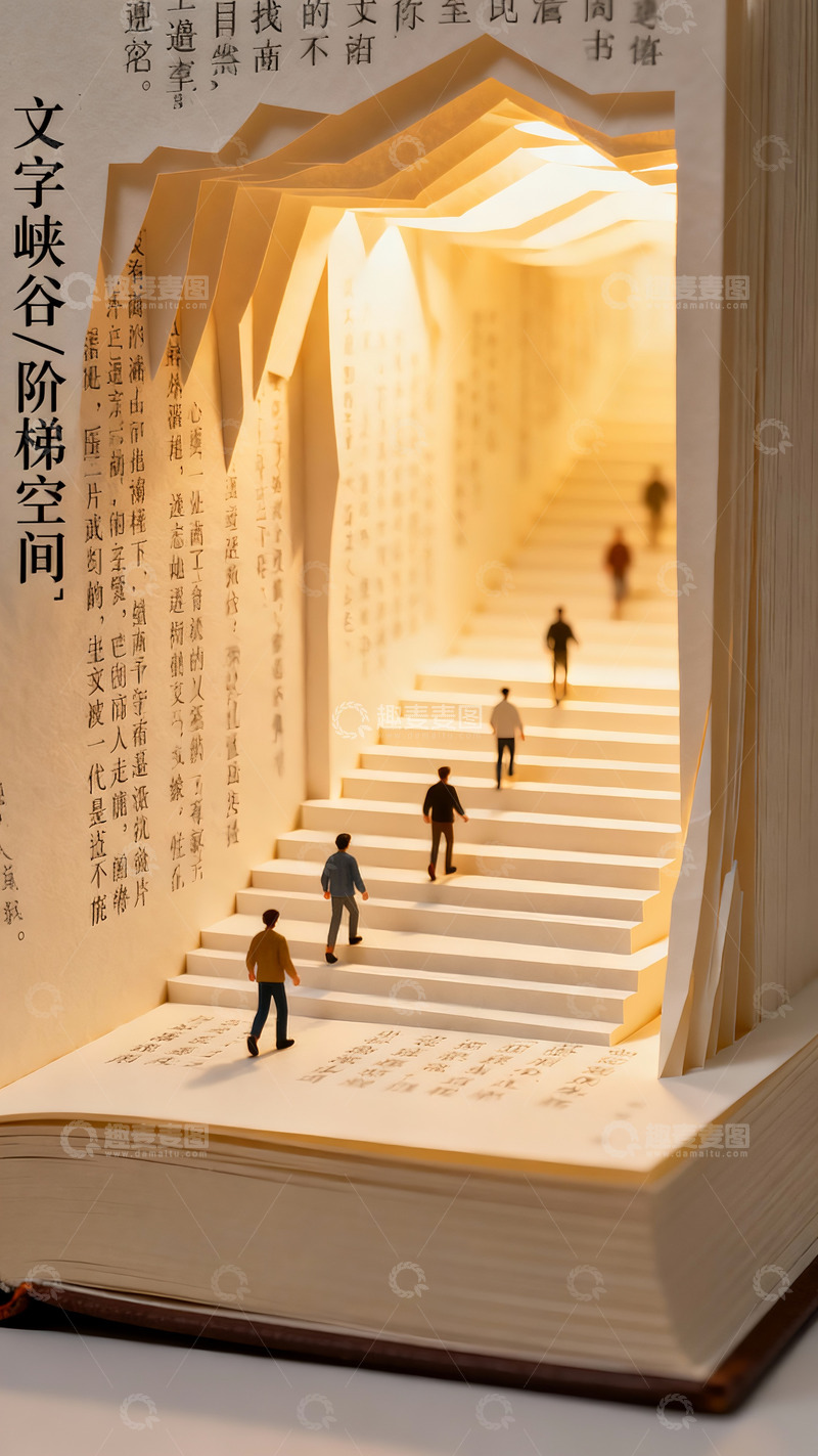 高清大图下载【趣麦麦图】纸间筑境：微缩工造与文字峡谷1