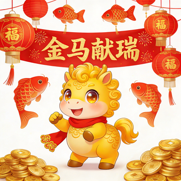 金马献瑞-春节