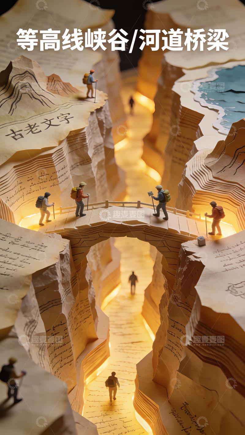 高清大图下载【趣麦麦图】文字叠构的微缩宇宙3