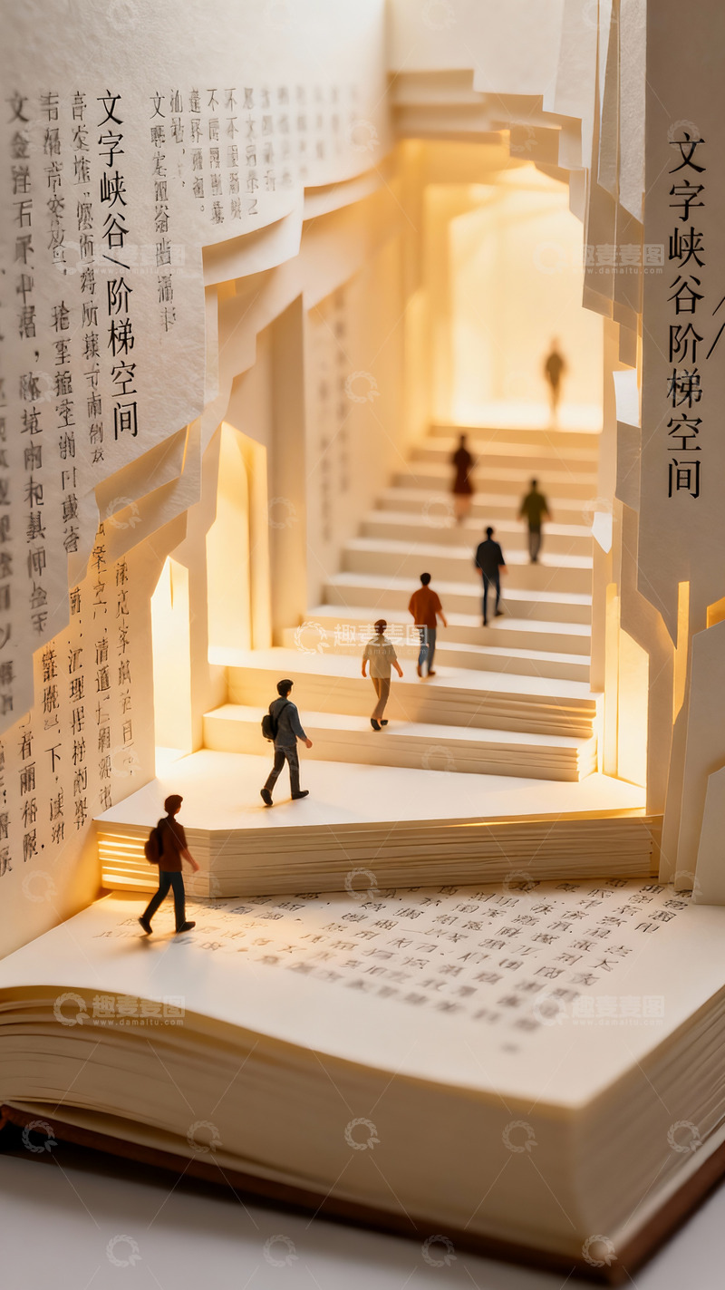 高清大图下载【趣麦麦图】纸间筑境：微缩工造与文字峡谷4