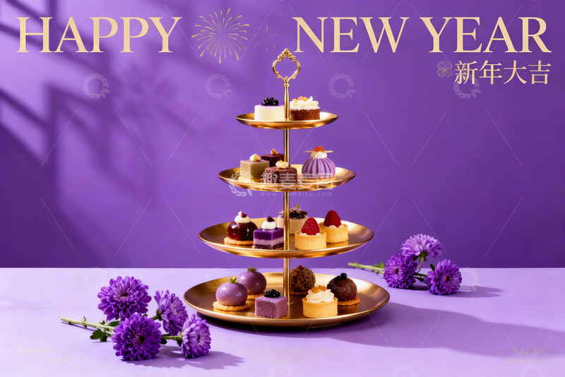 高清大图下载【趣麦麦图】新年甜点美食摄影