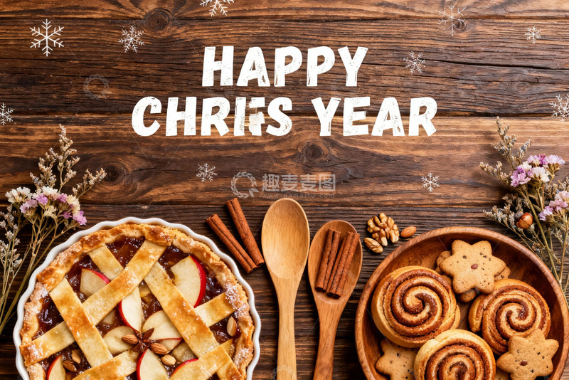 高清大图下载【趣麦麦图】圣诞新年烘焙美食图片