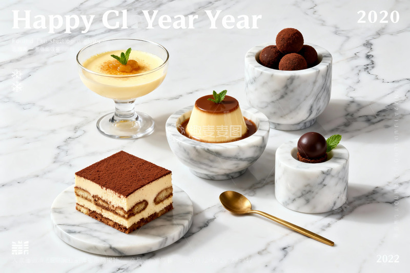 高清大图下载【趣麦麦图】大理石风格甜点美食摄影