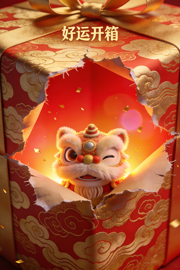 新年醒狮萌宠好运开箱
