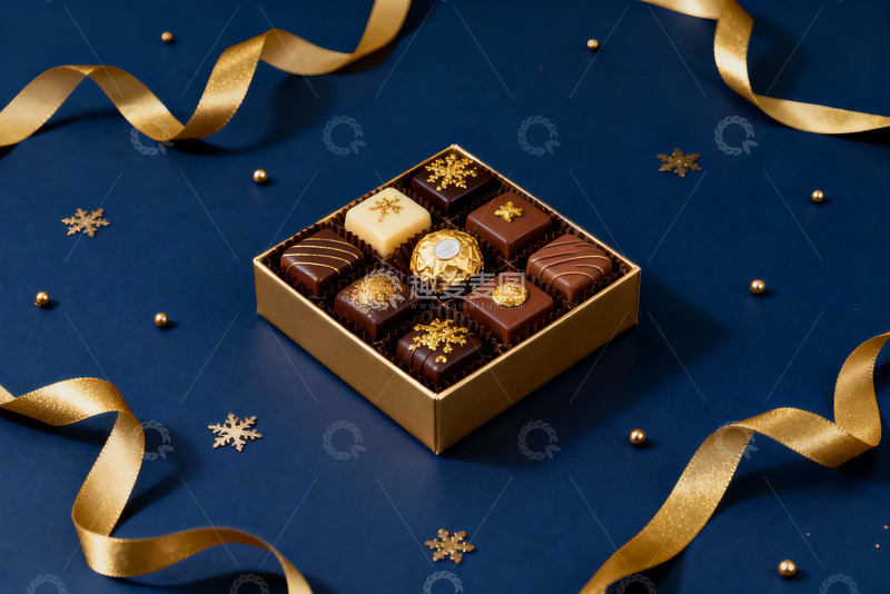 高清大图下载【趣麦麦图】节日礼盒巧克力展示