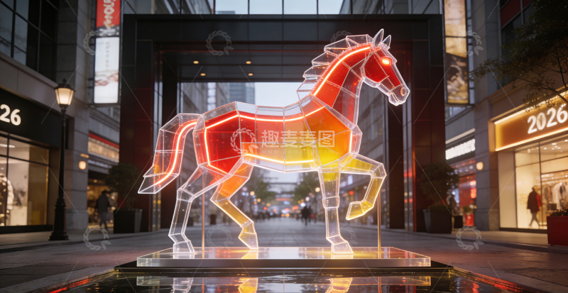 高清大图下载【趣麦麦图】城市街头艺术马雕塑