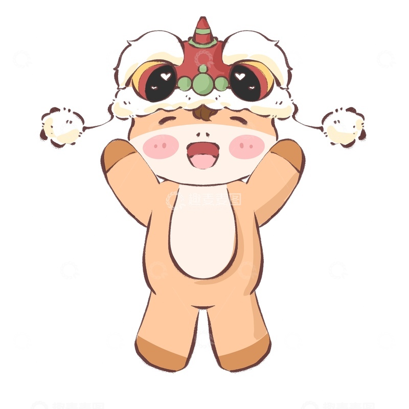 源文件下载【趣麦麦图】-可爱卡通小马形象插画设计素材