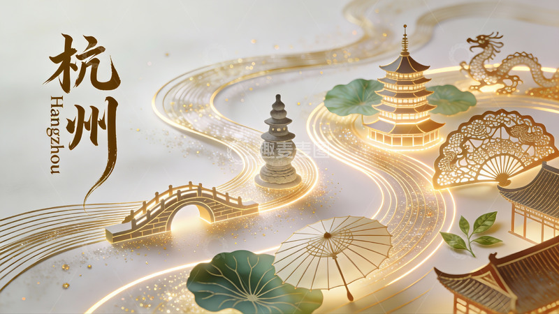 高清大图下载【趣麦麦图】国潮风城市文化与生肖晚会视觉7