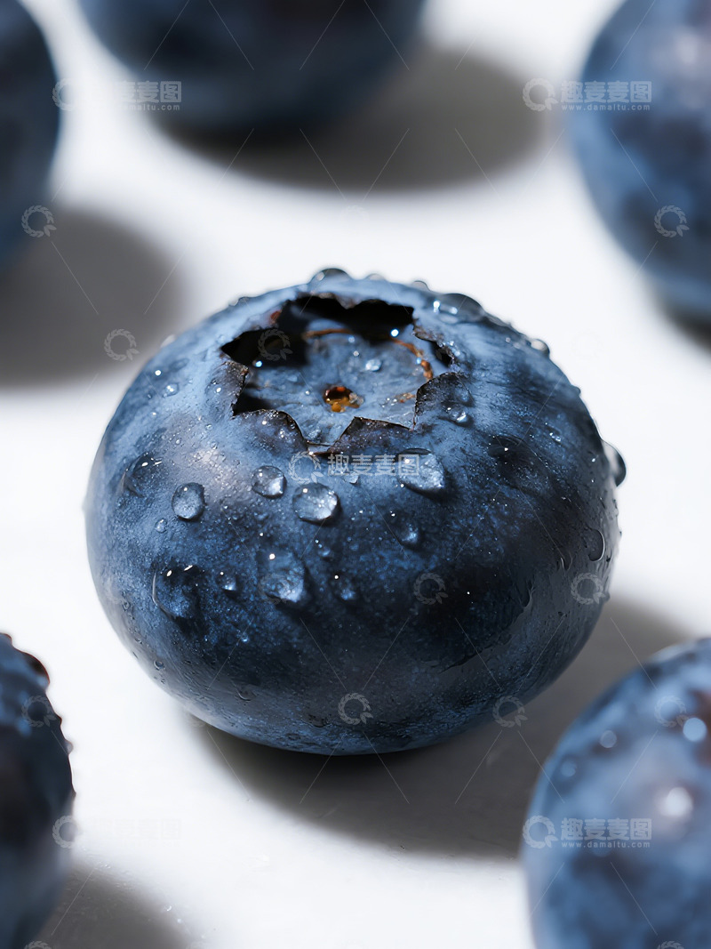 高清大图下载【趣麦麦图】蓝莓特写摄影1