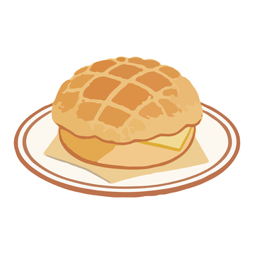 卡通风格汉堡包美食插画