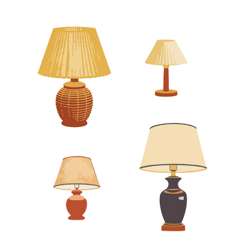 复古台灯插画合集