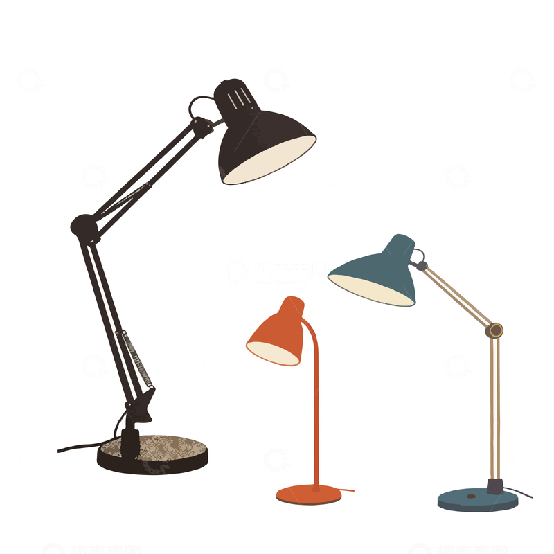 源文件下载【趣麦麦图】简约台灯设计素材