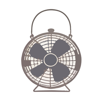 复古风格电风扇矢量图案设计