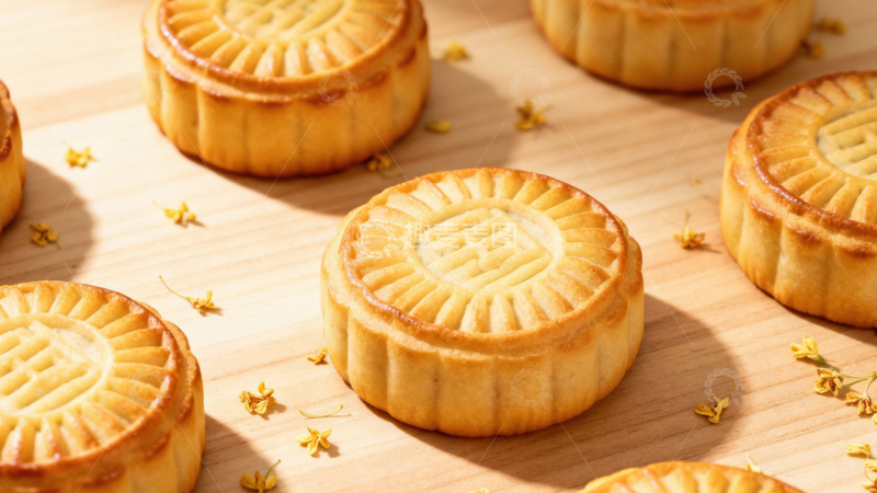 高清大图下载【趣麦麦图】中秋节月饼背景119