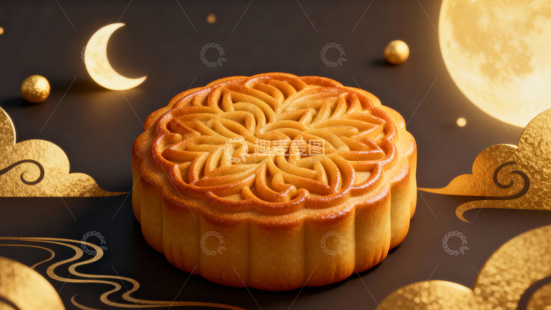 高清大图下载【趣麦麦图】中秋节月饼背景108