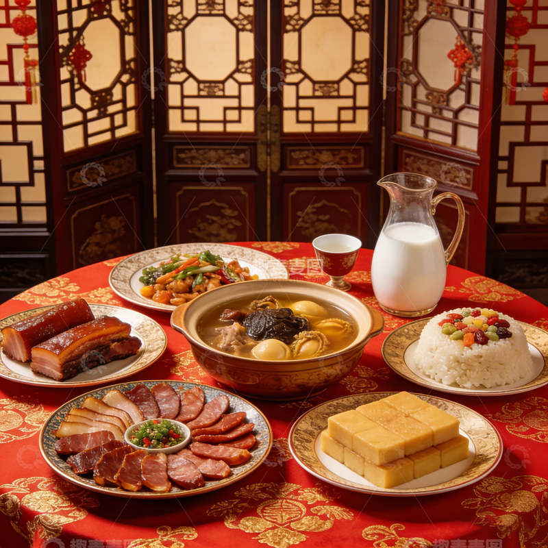 高清大图下载【趣麦麦图】年夜饭实拍图