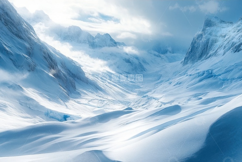 高清大图下载【趣麦麦图】雪山雪地冬季雪景
