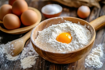 鸡蛋面粉美食摄影