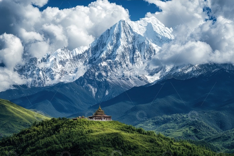 高清大图下载【趣麦麦图】远山雪山高山自然风景